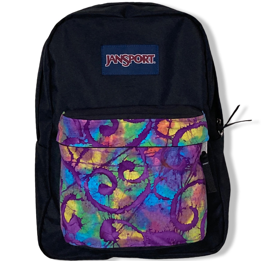 Purple Swirl On Rainbow Batik