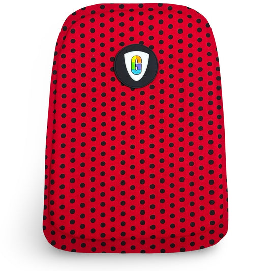 Black Polka Dot On Red