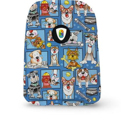 Dogs & Fire Hydrants Dark Blue