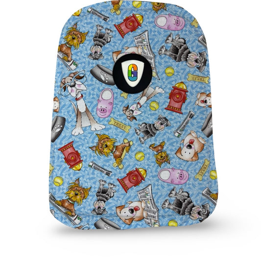 Dogs & Fire Hydrants Light Blue