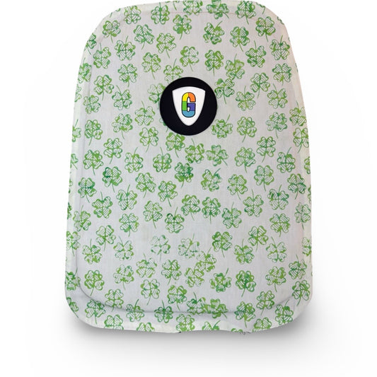 Four Leaf Clover On White Batik