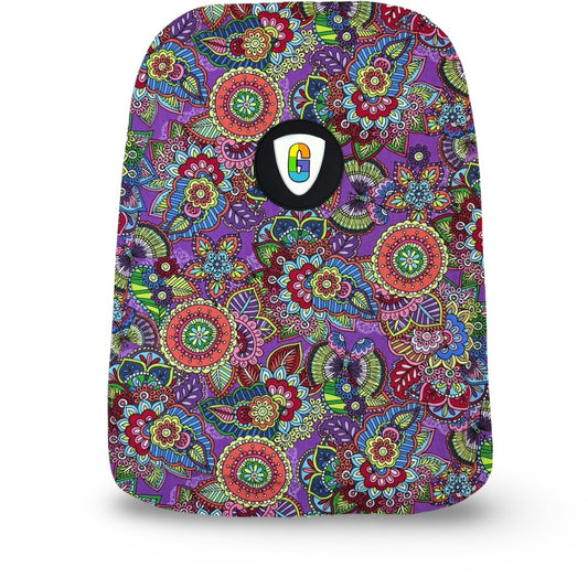 Paisley Floral On Purple