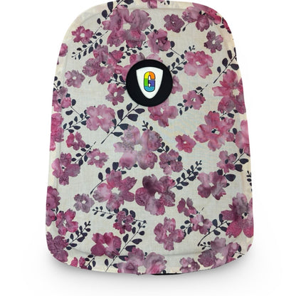 Pink Flowers On White Batik