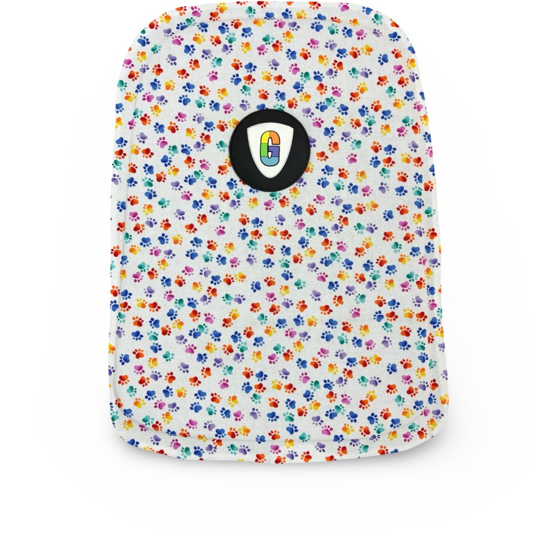 Rainbow Paws On White