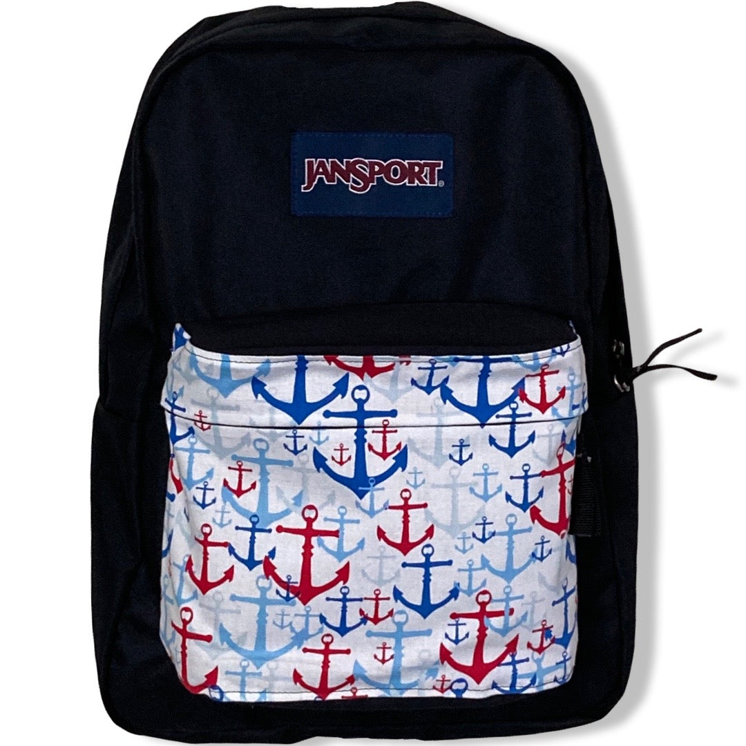 anchor jansport backpack Central Adaptive Wheelchair & Walker Compatible, Tuck-Away Shoulder Straps, Adjustable Backrest Loops & Straps, Iconic Design, Blue Dusk : Health & Household Webbing grab handle on top JanSport Ice Dyed Mahogany Haze