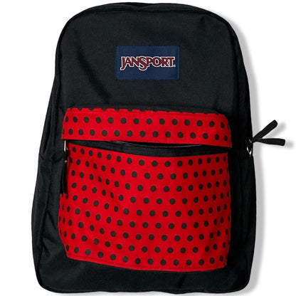 Black Polka Dot On Red