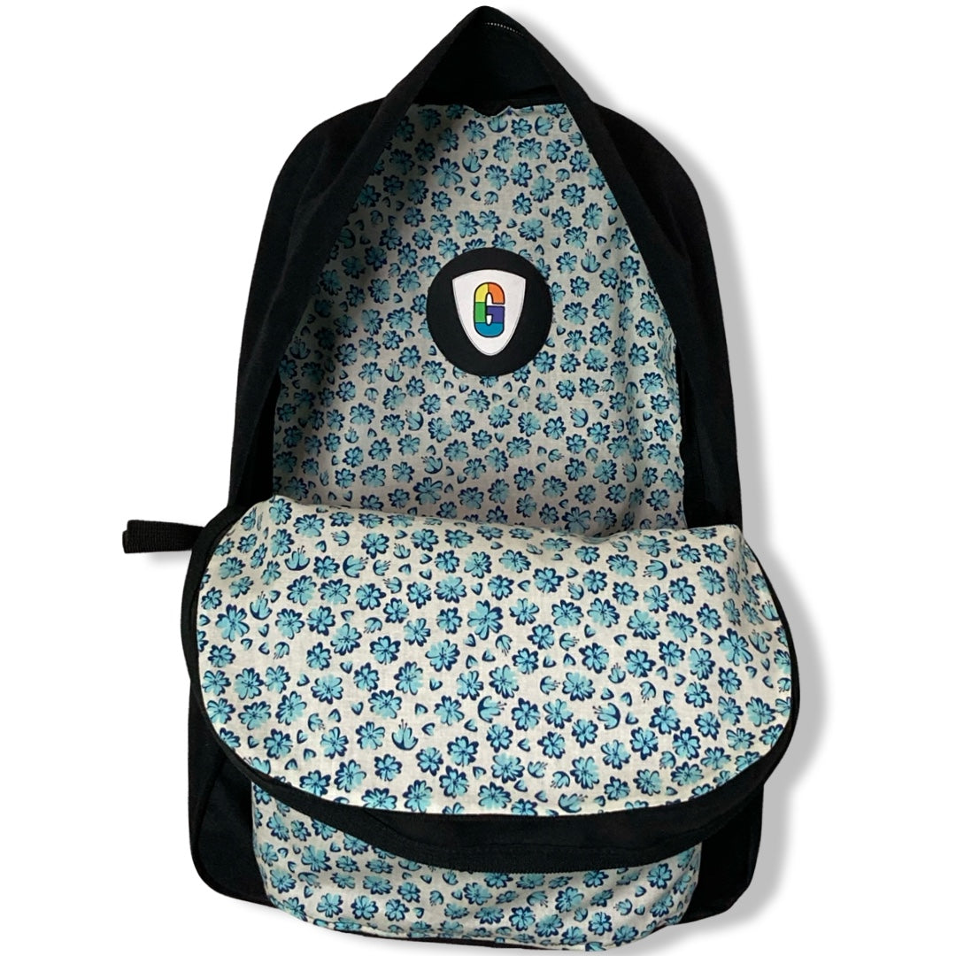 Blue Flowers On White