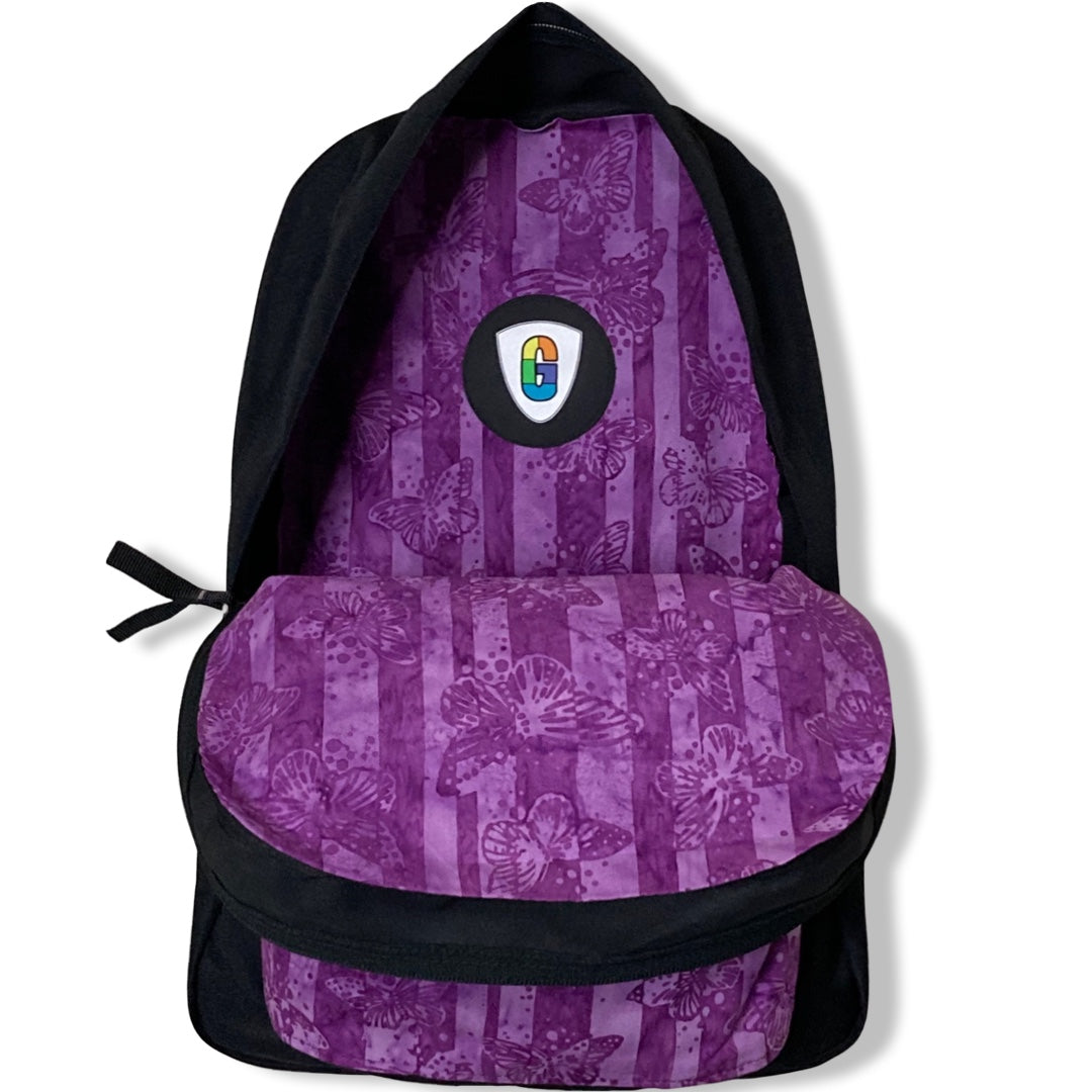 Butterflies On Purple Batik