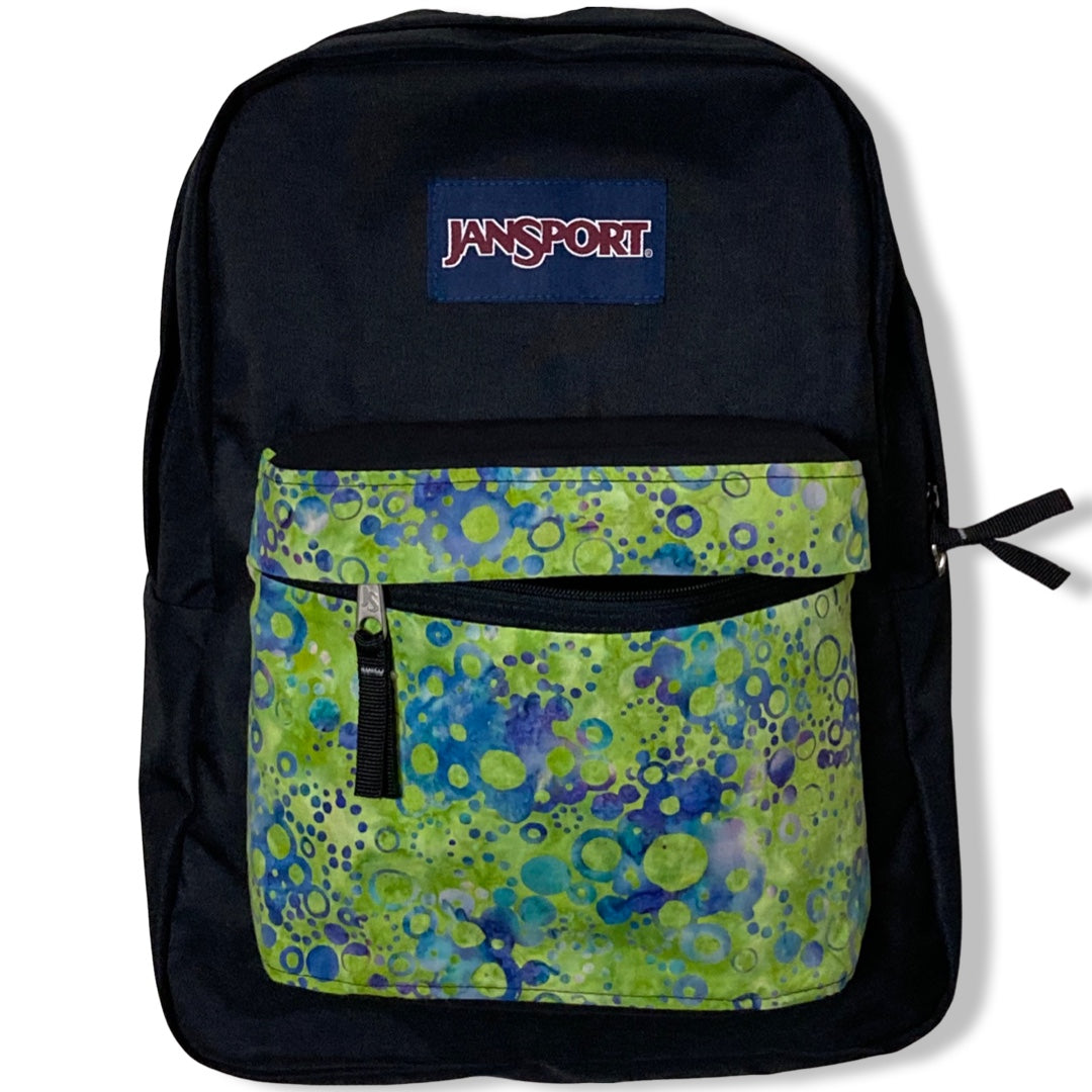 Circles On Green & Blue Batik