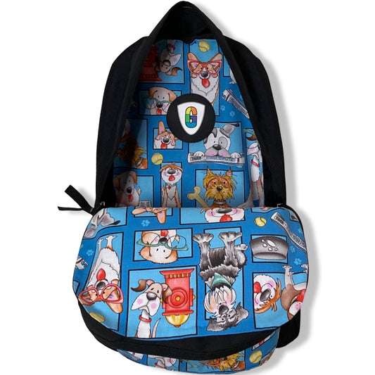 Dogs & Fire Hydrants Dark Blue