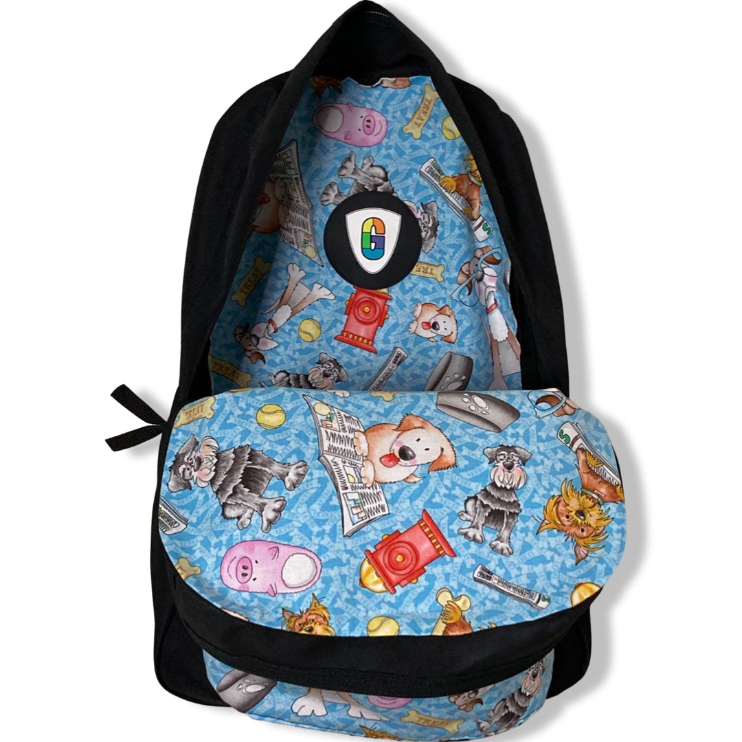 Dogs & Fire Hydrants Light Blue