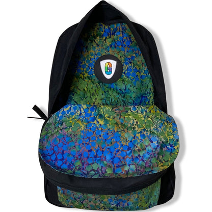 Floral Blue & Green Batik