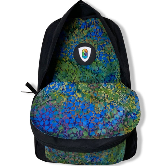 Floral Blue & Green Batik