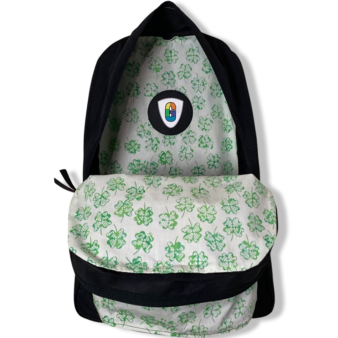 Four Leaf Clover On White Batik