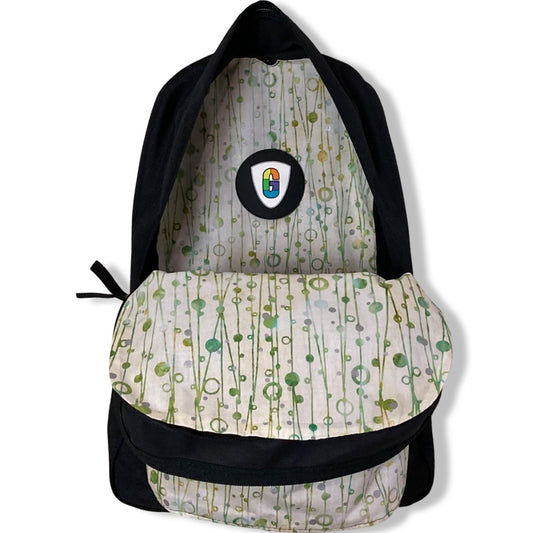 Circles & Lines Green Batik