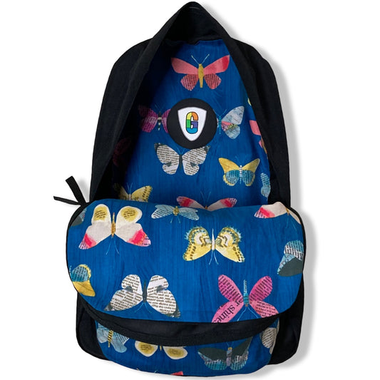 Newspaper Butterfly Navy