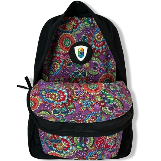 Paisley Floral On Purple