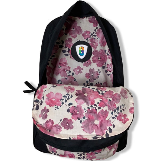 Pink Flowers On White Batik