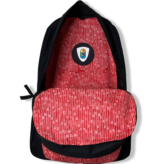 Pink Squares & Pinstripe Batik