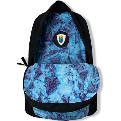 Purple On Blue Batik