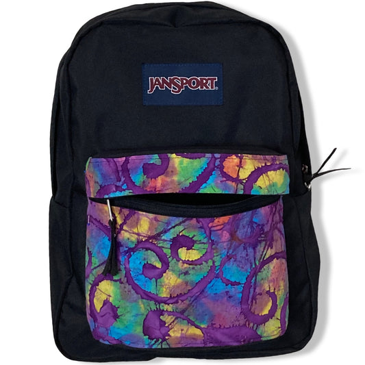 Purple Swirl On Rainbow Batik