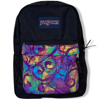 Purple Swirl On Rainbow Batik