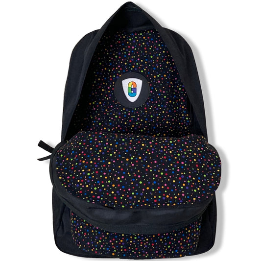 Rainbow Dots On Black