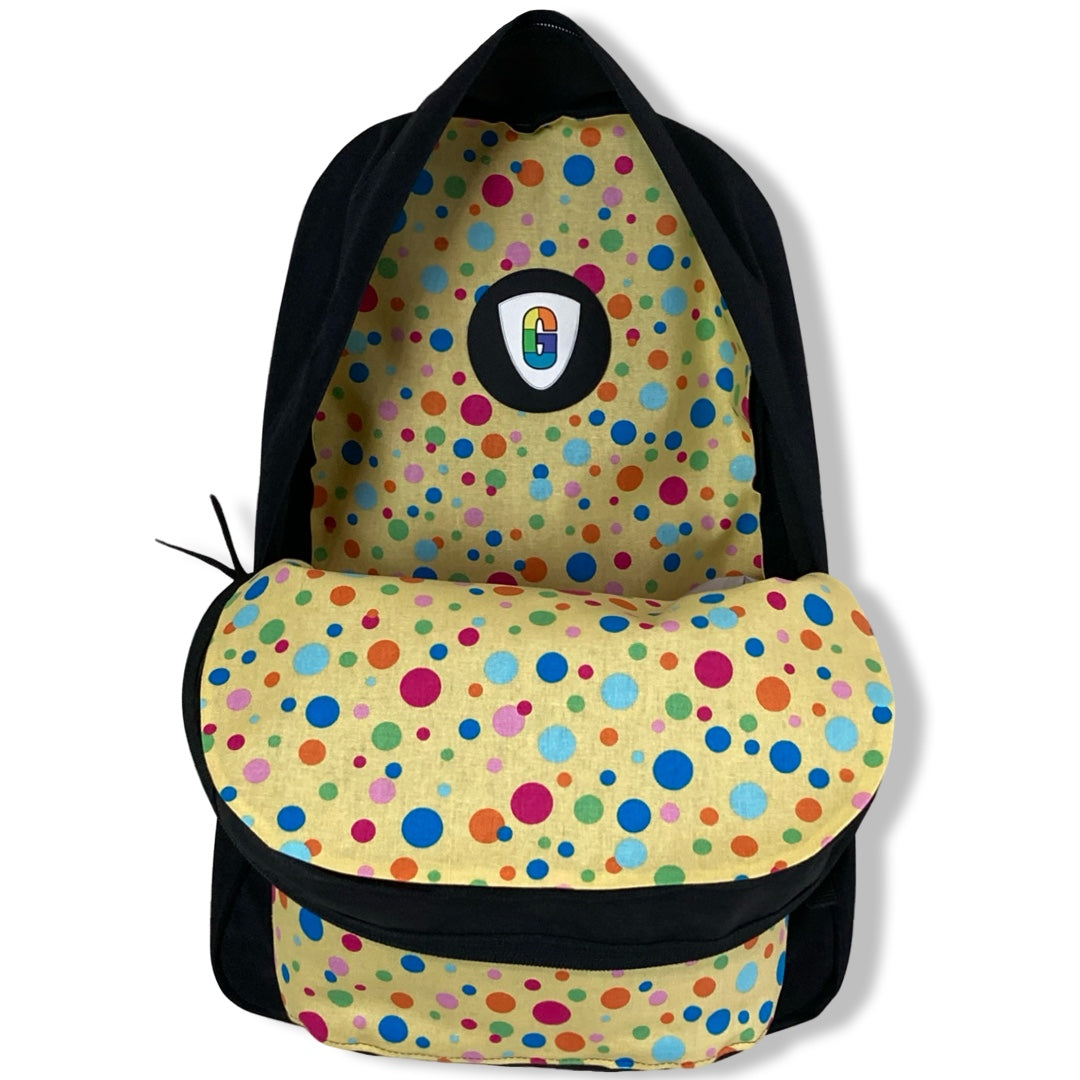 Rainbow Dots On Yellow