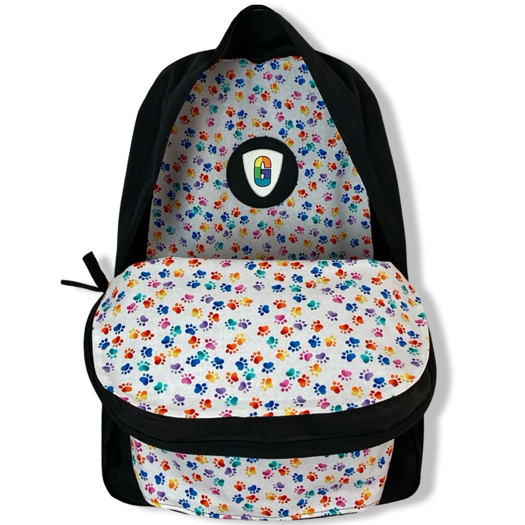 Rainbow Paws On White