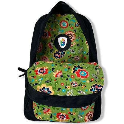 Red Yellow Blue Flowers On Green