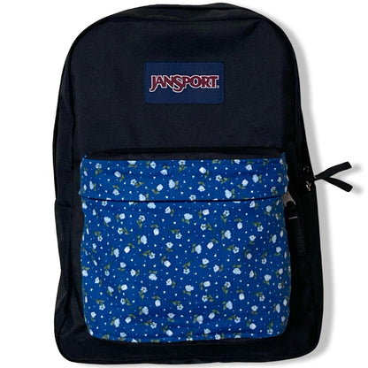 White Flowers On Blue