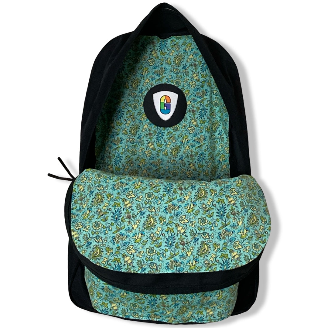 Yellow Flower Paisley On Green